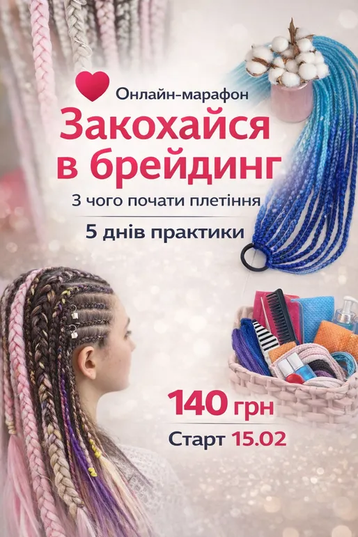 ❤️ Онлайн-марафон «Закохайся в брейдинг»  З чого почати плетіння
