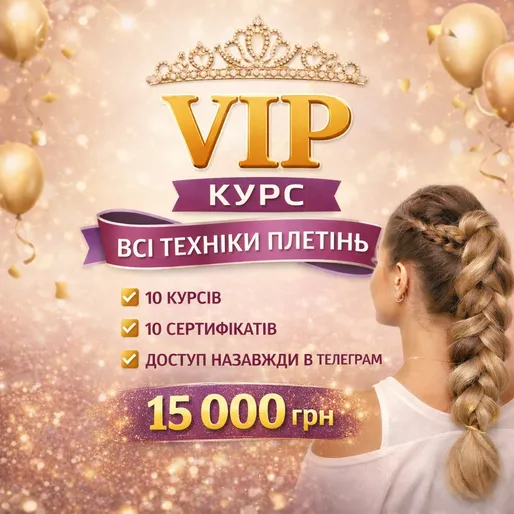 Пакет VIP онлайн курс «Брейдер з нуля» - всі курси + підписка на онлайн каталог+ зошит 2026
